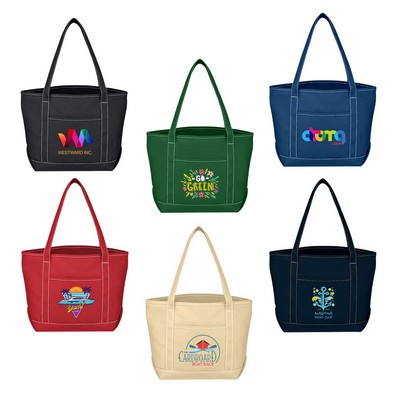 Full Color Medium Starboard Cotton Canvas Tote Bag