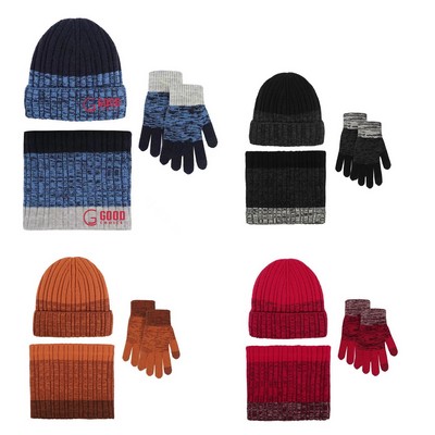 Gloves Scarf Collar 3 Pieces Set