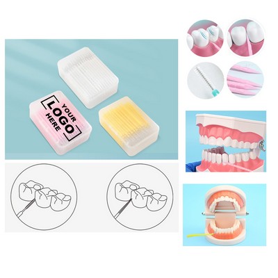 Custom Portable 2-in-1 Teeth Care Sterlizer Interdental Brush and Toothpick