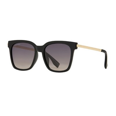 Everly Eco-Process Onyx & Gold Polarized Sunglasses