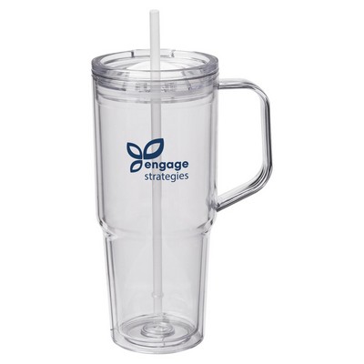 Hampton 32oz Recycled AS Double Wall Tumbler With Handle