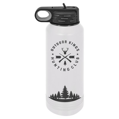 Polar Camel 32 oz. White/Ghost Black ION-Plated Water Bottle
