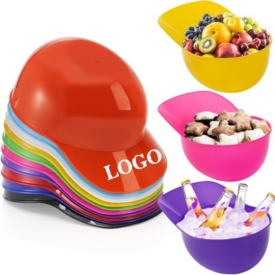 8oz Food Grade PP Baseball Cap Shape Mini Ice Cream Snack Bowl MOQ100PCS