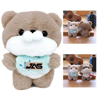 5" Plush Toy Otter W/ Fish Keychain
