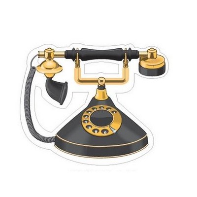 Old Fashion Telephone Promotional Magnet w/ Strip Magnet (2 Square Inch)