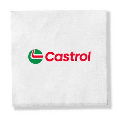 1-Ply White Beverage Napkin - Linen Embossed