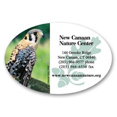 Static Cling Decal (2"x3") Oval Shape