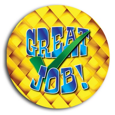 Stock School Button - Great Job