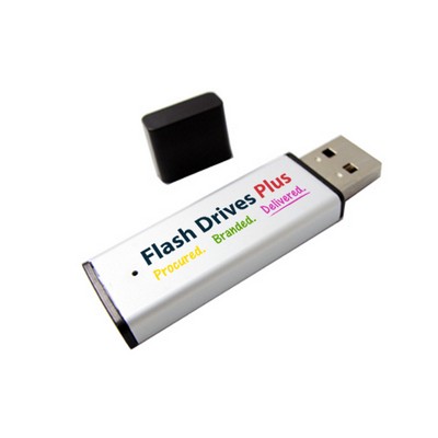 4GB Stick USB Flash Drive With Black Cap & Trim