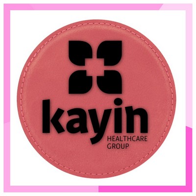 Leatherette Round Coasters (4")