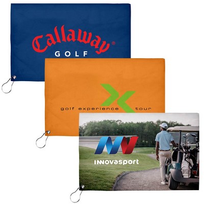17x11 Sublimated Golf Towel - 200GSM (QuickShip) 15-20 Days
