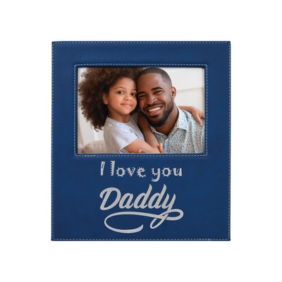 5" x 7" Blue & Silver Leatherette Photo Frame