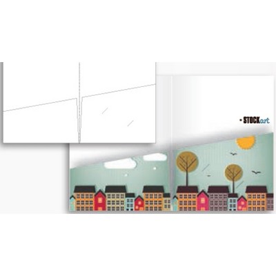 Sculptured Pockets® Presentation Folder w/Slanted Edge Pockets