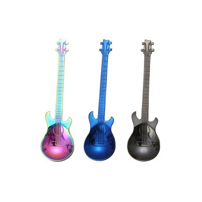 Guitar shape stainless steel spoon