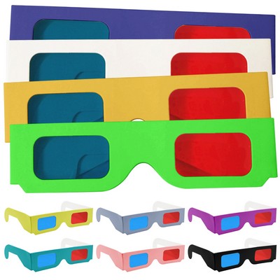 Red Cyan 3D Paper Sunglass