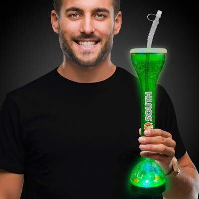 Transparent Green LED Yard Glass