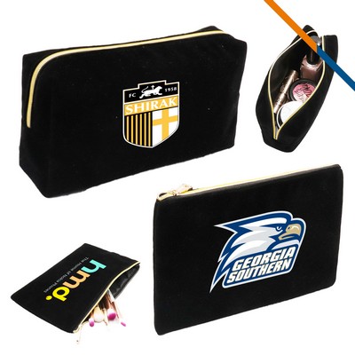 Tura Suede Cosmetic Bag