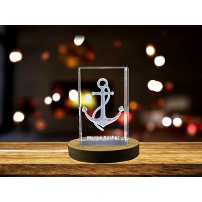 Symbols of Surety | Anchor 3D Engraved Crystal