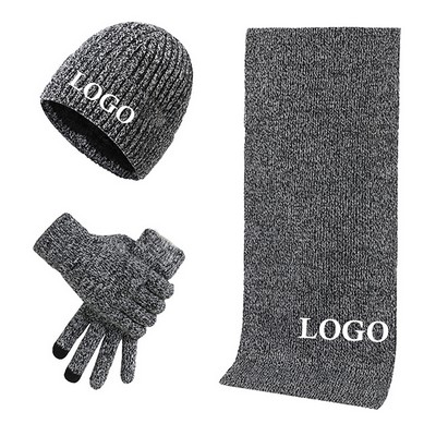 Hat Scarf And Touch Screen Gloves Set