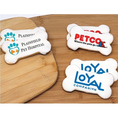 4" Bone Shaped Logo Sugar Cookie