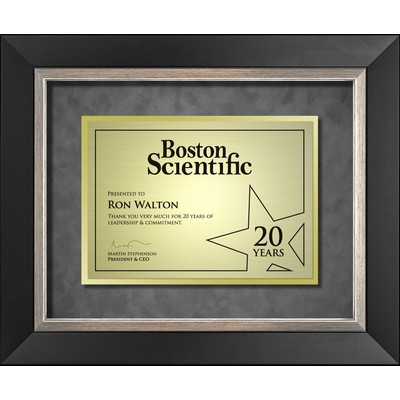 Banff - Gold Aluminum Certificate Shadow Box - Horizontal 18"x15"