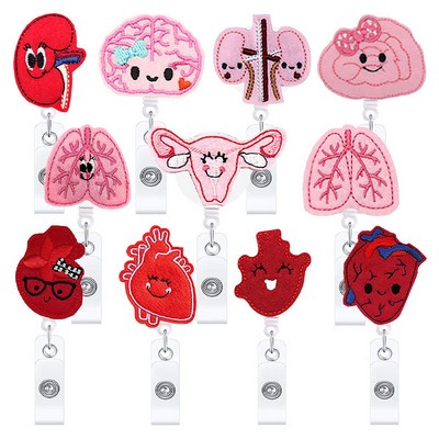Doctor Felt Embroidery Pull Reel/Badge Reel