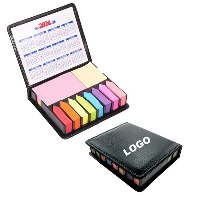 Pu Memo Box With Sticky Note Pads