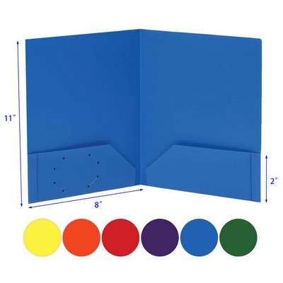 Durable Oxford Plastic Folder with 2 Pockets for Letter Size