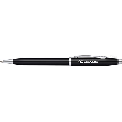 Cross® Century® II Black Lacquer with Chrome Plated Ballpoint Pen