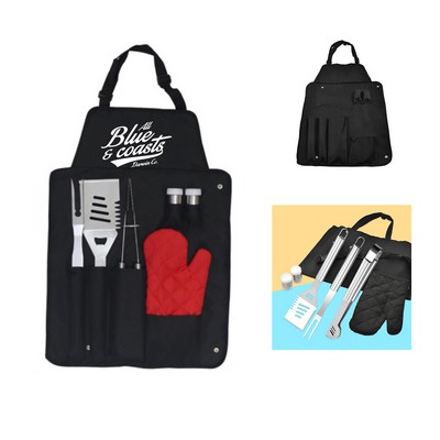 7 Pieces Bbq Tool with Apron