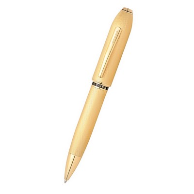 Peerless 23KT Heavy Gold Plate with Gold-plated Appointments and Swarovski Crystal Ballpoint Pen