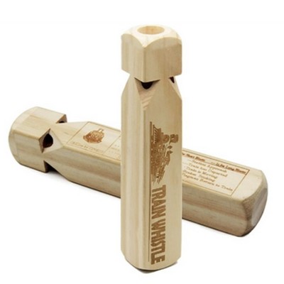 Kids Wooden Train Sound Whistle Toy