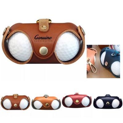 Leather Golf Ball Bag