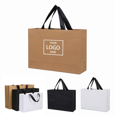Kraft Shopping Bags with Flat Handles
