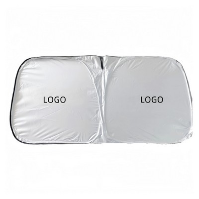 Silver Coated Fabric Car Suv Windshield Foldable Parasol