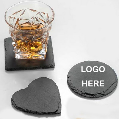 Natural Slate Stone Drink Coaster For Cups And Glasses