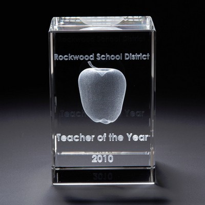 3D Crystal Block Large Award
