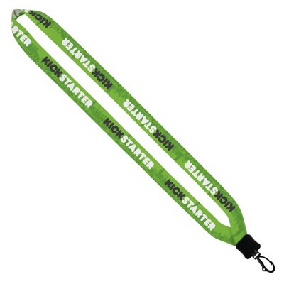 3/4" Dye-Sublimated Lanyard with Plastic Clamshell and Plastic Swivel Snap