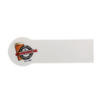 Laminated Name Badge (1.25"x3.625") Rectangle w/Round End