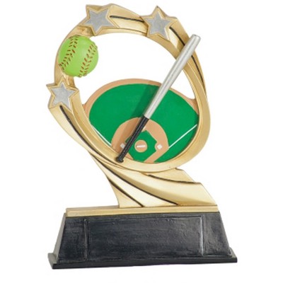 7" Softball Cosmic Resin Figure Trophy