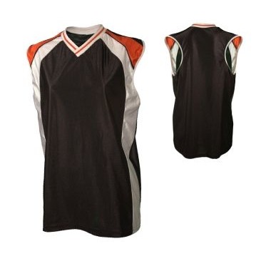 Girl's Cool Mesh Racerback Jersey Shirt w/Contrast Side Panel & Piping