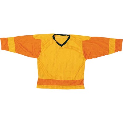 Youth Cool Mesh Hockey Jersey Shirt w/ Contrasting Cuff Panel