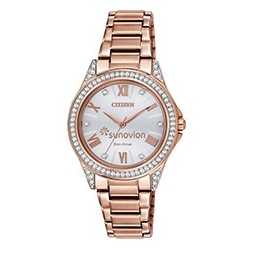 Citizen Eco-Drive Women's Rose Gold-Tone Bracelet Watch from Pedre