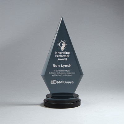 Black Glass Pinnacle (3.5"x7.5"x3.125")