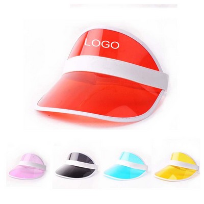 PVC Transparent Sun Visor Hat