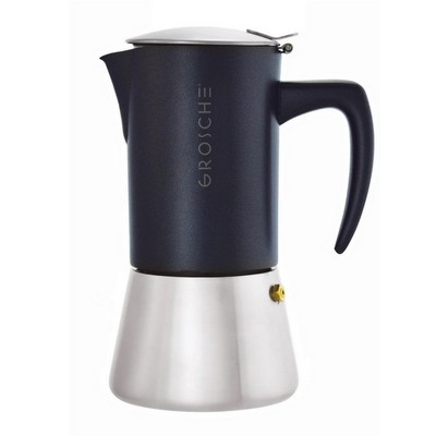 GROSCHE Milano Steel 10 Espresso Cup Stainless Steel Stovetop Espresso Maker Moka Pot - Cuban