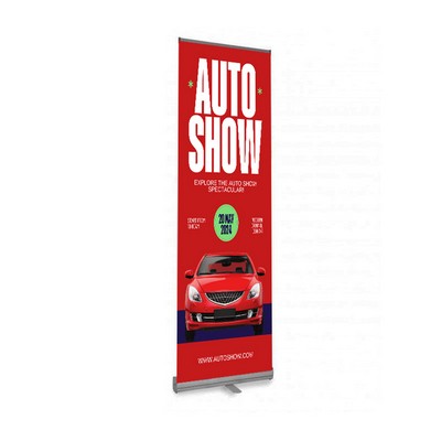 24"W x 80"H Monza™ Retractable Banner stand, Hardware Only