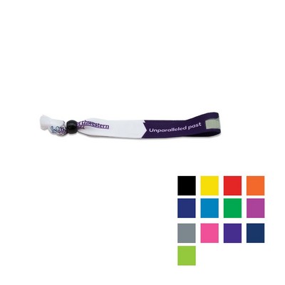 Dye Subliamted Fabric Wristbands w/ Locking Slider