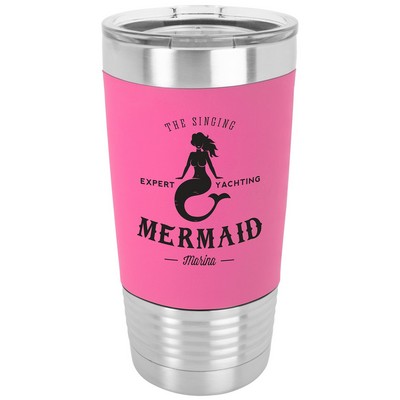 20 oz. Polar Camel Pink/Black Tumbler w/Silicone Grip