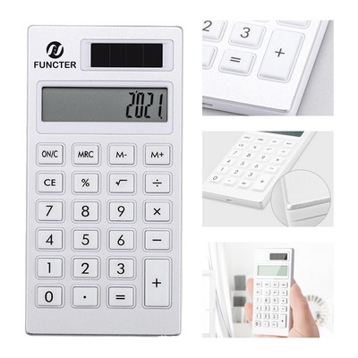 Solar Power Electronic Calculator 12 Digits Desk Calculator